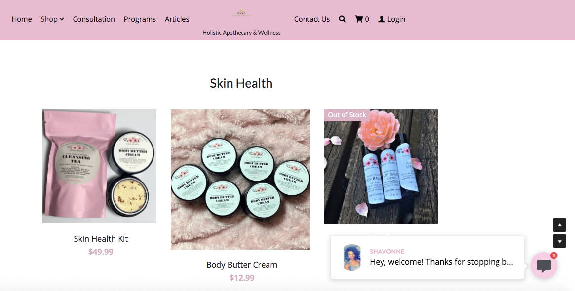 An online store built in Strikingly showing the products' prices An online store built in Strikingly showing the products' prices